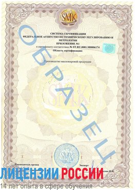 Образец сертификата соответствия (приложение) Кисловодск Сертификат ISO 22000